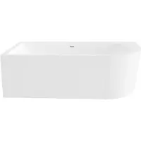 Best design Ligbad Living Half Vrijstaand 180x80 Links Mat Wit