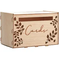 Ginger Ray Houten Kaartendoos – Premium Kaartenbox – Bruiloft & Feest – Met Sleuf voor Enveloppen – Decoratief & Duurzaam