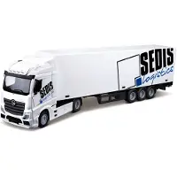 Bburago 1:43 Hauler With Container Forklift 2 Pallets 2 Baskets 18-31471 Truck Zilver