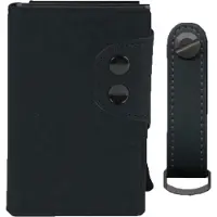 Silvergear Pasjeshouder en Sleutelhouder - Ruimte voor 6 Pasjes en 8 Sleutels - Leer - RFID - Ideaal Cadeau voor heren - Mannen en Vrouwen - Cadeaus voor Hem - Zwart