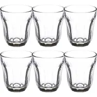 Secret De Gourmet Set van 6x stuks water/sap glazen Enzeau 210 ml van glas - Drinkglazen - Waterglazen
