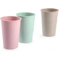 PlasticForte 48x stuks Drinkglazen/limonadeglazen gekleurd 200 ml - Sapglazen/waterglazen onbreekbaar kunststof voor kinderen