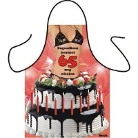 Benza Schort 65 Jaar - Sexy/Leuke/Grappige/Mooie Keukenschort - Vrouw (stoute versie)