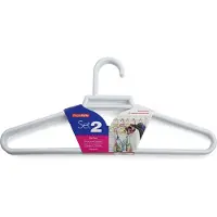 PlasticForte Kledinghangers - 6x - wit - kunststof - 41 cm