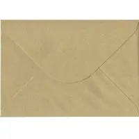 Benza wenskaart enveloppen langwerpig 16,2 x 11,4 cm = C6 - Bruine kraft - 80 stuks