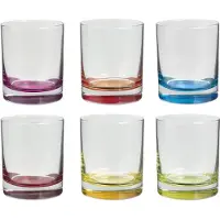 Secret De Gourmet Tumbler glazen - 12x stuks - 300 ml - Coloris - Drinkglazen - Waterglazen