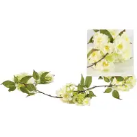 Benza Prunus kunstbloemen kunsttak / String - Wit - 180 cm