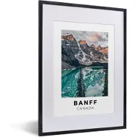 PosterMonkey Fotolijst incl. Poster - Canada - Berg - Water - 30x40 cm - Posterlijst