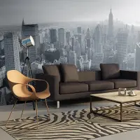 Artgeist Fotobehang – Behangpapier - Fotobehang XXL - New York City skyline in zwart en wit 550x270 -