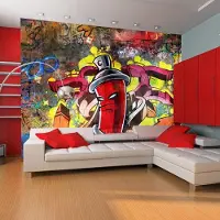 Artgeist Fotobehang – Behangpapier - Fotobehang - Graffiti monster 350x270 -