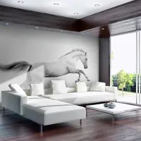 Artgeist Fotobehang – Behangpapier - Fotobehang - White gallop 350x270 -