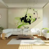 Artgeist Fotobehang - Giant panda in bamboebos