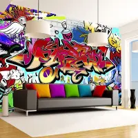 Artgeist Fotobehang – Behangpapier - Fotobehang - Street art:red theme 400x280 -