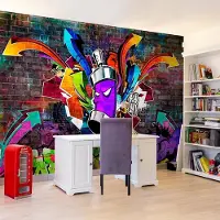 Artgeist Fotobehang - Graffiti: Colourful attack
