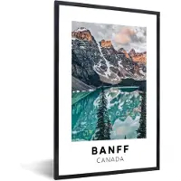 PosterMonkey Fotolijst incl. Poster - Canada - Berg - Water - 60x90 cm - Posterlijst