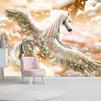 Artgeist Fotobehang – Behangpapier - Fotobehang - Pegasus (Orange) 400x280 -