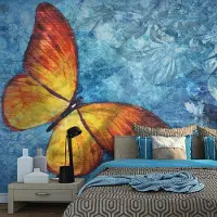 Artgeist Fotobehang – Behangpapier - Fotobehang - Fiery butterfly 250x193 -