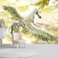 Artgeist Fotobehang - Pegasus (Yellow)