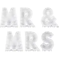My Dream Day - Ballonstandaard Mr & Mrs - Wit - Per Set