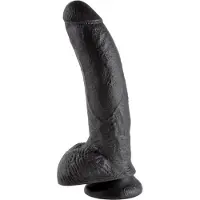 King Cock Pipedream realistische dildo Cock - With Balls zwart - 9 inch