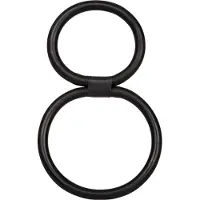 Calexotics California Exotic Novelties Double Helix - Cockring - Zwart - Ø 70 mm