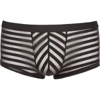 Svenjoyment Underwear - Transparante, gestreepte boxer (zwart) - XL
