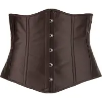 Cottelli Plus Size - satijnen korset - zwart