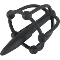 You2Toys - Penisplug - siliconen eikelkooi met dilator (zwart)