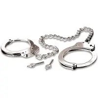 Fetish Fantasy Pipedream HandBoeien Metal Leg Cuffs zilver