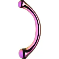 Dream Toys Glamour Glass - Glazen gebogen dildo met bollen - Medium
