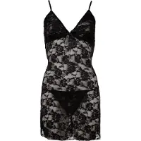 Erotic Treasure Doorschijnende Zwarte Neglige