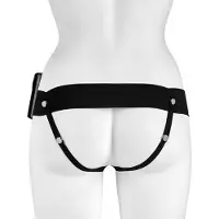 Fetish Fantasy - Vibrating Hollow Strap-On - Dildo - Zwart