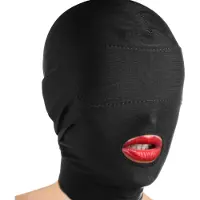 XR Brands Masker met Open Mond - Zwart