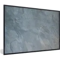 PosterMonkey Fotolijst incl. Poster - Muur - Blauw - Oranje - Beton - 90x60 cm - Posterlijst