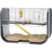 Molecule Savic Hamsterkooi Geneva Zilver/antraciet - 60 x 29 x 44 cm