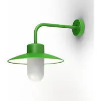 Roger Pradier Belcour Wandlamp Model 9 Green Yellow | Frosted