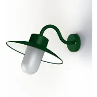 Roger Pradier Belcour Wandlamp Model 1 Fir green | Frosted