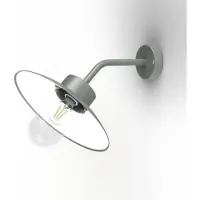 Roger Pradier Belcour Wandlamp Model 8 Metal Grey | Clear
