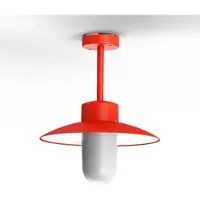 Roger Pradier Belcour Plafondlamp Model 2 Traffic red | Frosted