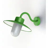 Roger Pradier Belcour Wandlamp Model 1 Green Yellow | Frosted