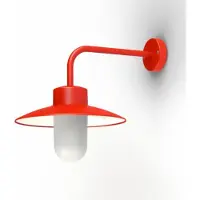Roger Pradier Belcour Wandlamp Model 9 Traffic red | Frosted