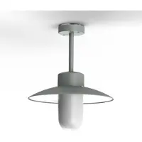 Roger Pradier Belcour Plafondlamp Model 2 Metal Grey | Frosted