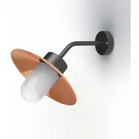 Roger Pradier Belcour Wandlamp Model 8 Lacquered Brushed Copper | Frosted