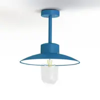Roger Pradier Belcour Plafondlamp Model 2 Matt Azure Blue | Clear