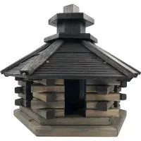 Garden Spirit Voederhuisje Staand Voederhuis - Blokhut met silo - - KWN - Vogelvoederhuisje voor Vogels