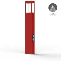 Roger Pradier Tetra Model 4 Sokkellamp Tomato red | Built-in LED Symetric 12W + Plug