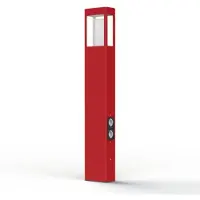 Roger Pradier Tetra Model 4 Sokkellamp Tomato red | E27 70W + Plug