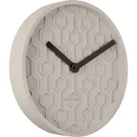 Karlsson Wandklok Honeycomb | KARLSSON cement grijs 31x5x5 cm wandklokken | NADUVI
