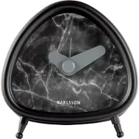 Karlsson Alarm Clock Triangle marble look - black