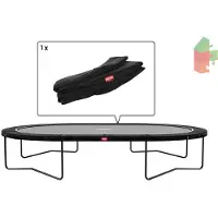 Berg Trampoline Rand ovaal Favorit Grand 520x345 cm Zwart